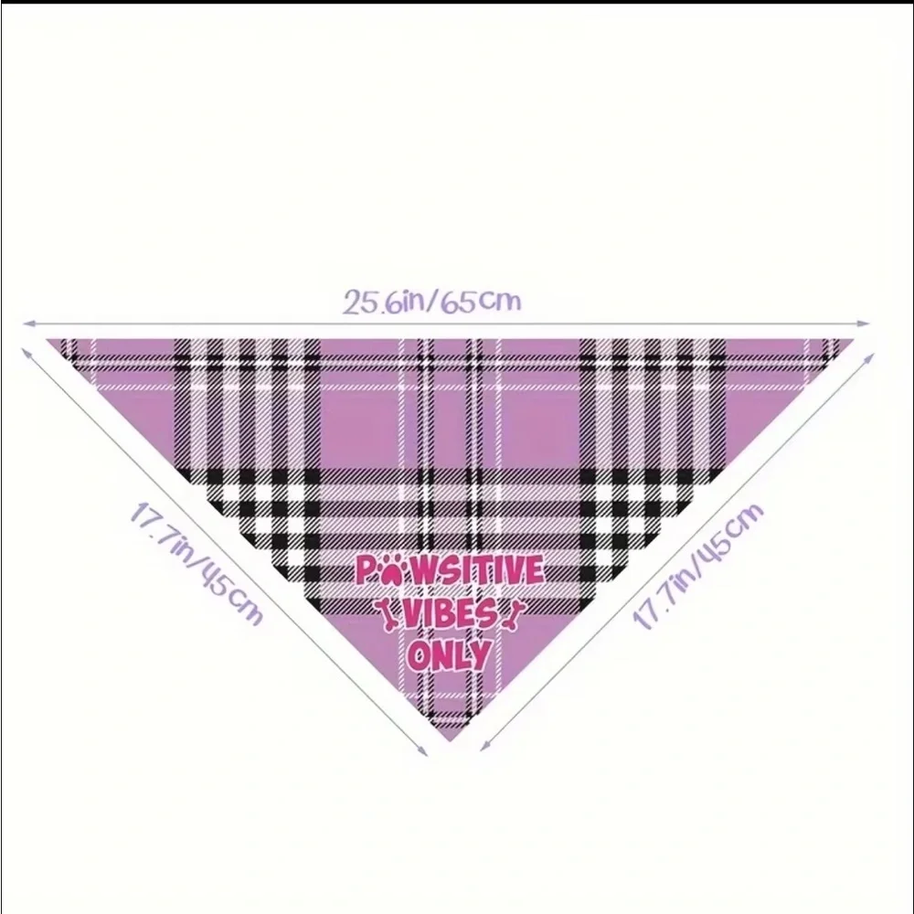 Pet Bandana Plaid Navy/Gray/Red with Caption “Good Boy